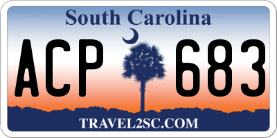 SC license plate ACP683