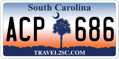SC license plate ACP686