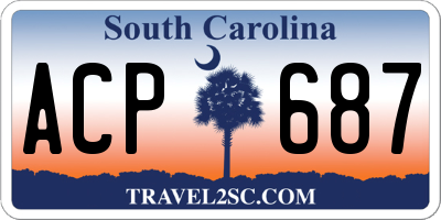 SC license plate ACP687