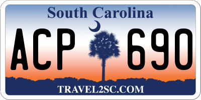 SC license plate ACP690