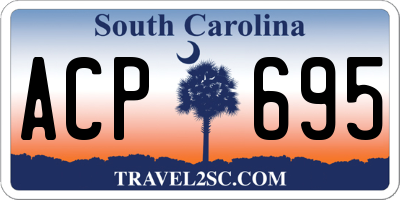 SC license plate ACP695
