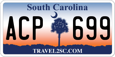 SC license plate ACP699