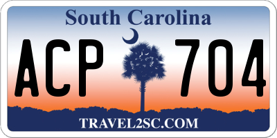 SC license plate ACP704
