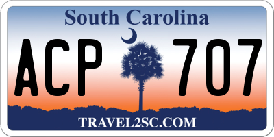SC license plate ACP707
