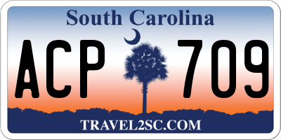 SC license plate ACP709
