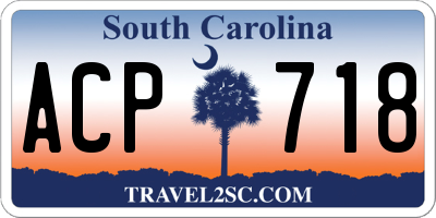 SC license plate ACP718