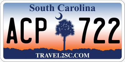 SC license plate ACP722