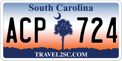 SC license plate ACP724