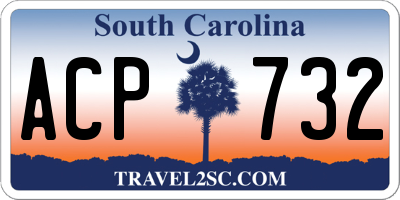 SC license plate ACP732