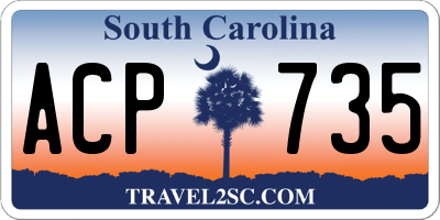 SC license plate ACP735