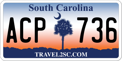 SC license plate ACP736