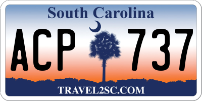SC license plate ACP737