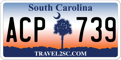 SC license plate ACP739