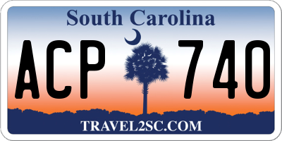 SC license plate ACP740