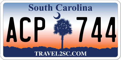 SC license plate ACP744
