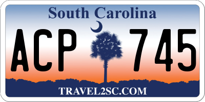 SC license plate ACP745
