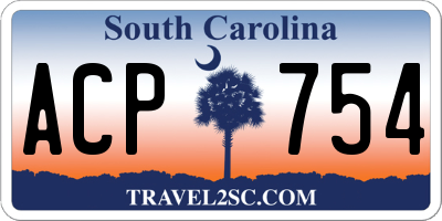 SC license plate ACP754