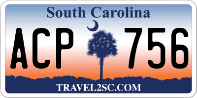 SC license plate ACP756