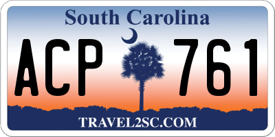 SC license plate ACP761