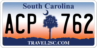 SC license plate ACP762