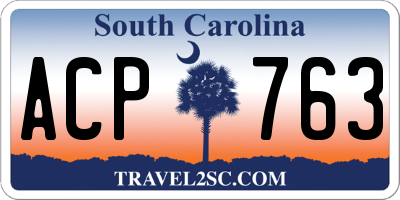 SC license plate ACP763