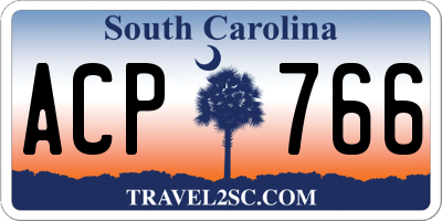 SC license plate ACP766