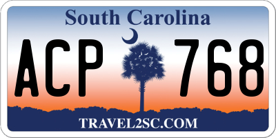SC license plate ACP768