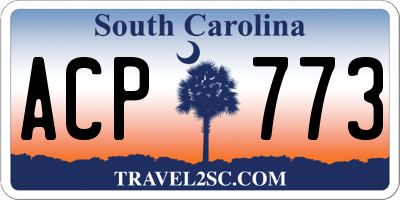 SC license plate ACP773