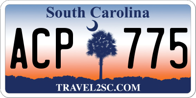 SC license plate ACP775