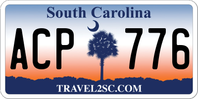 SC license plate ACP776