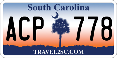 SC license plate ACP778