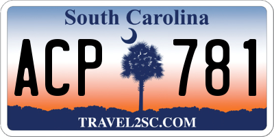 SC license plate ACP781