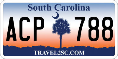 SC license plate ACP788