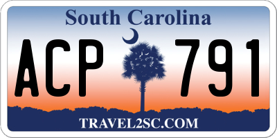 SC license plate ACP791