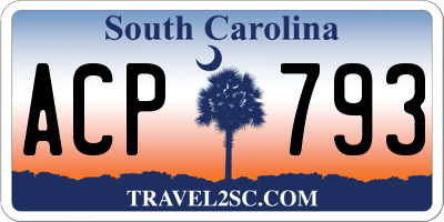 SC license plate ACP793