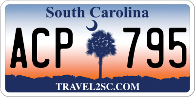 SC license plate ACP795