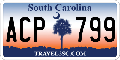 SC license plate ACP799