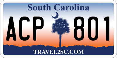 SC license plate ACP801