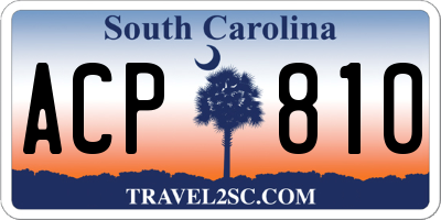 SC license plate ACP810