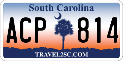 SC license plate ACP814
