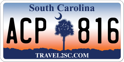 SC license plate ACP816