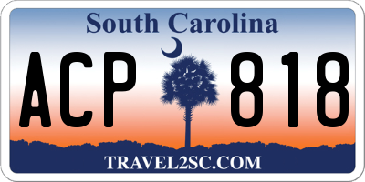 SC license plate ACP818