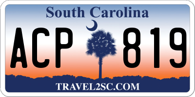 SC license plate ACP819