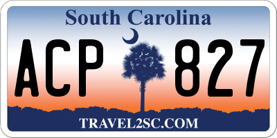 SC license plate ACP827