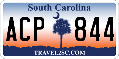 SC license plate ACP844