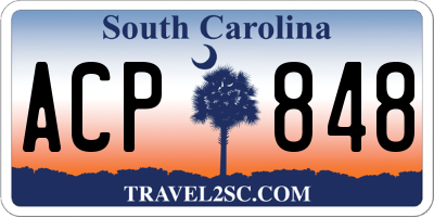 SC license plate ACP848