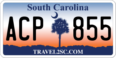SC license plate ACP855