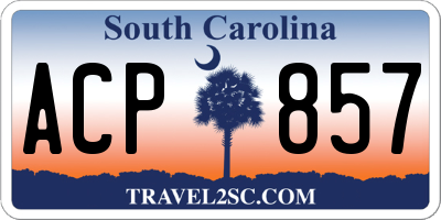 SC license plate ACP857