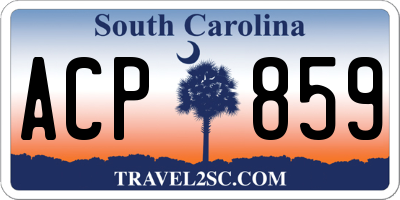 SC license plate ACP859