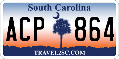 SC license plate ACP864
